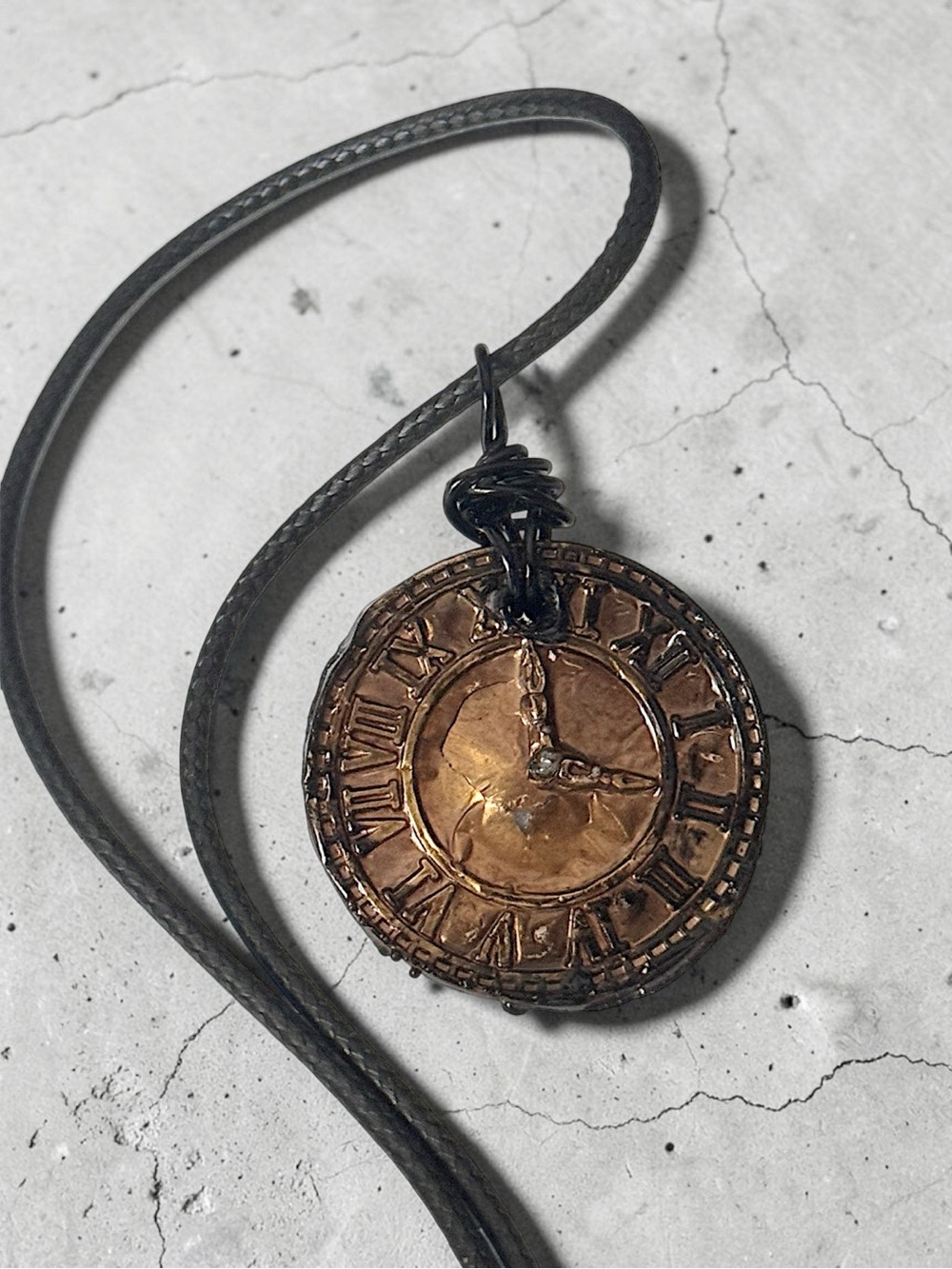 5 For $25💫Steampunk Style Bronze Clock Roman Numeral Pendant Necklace